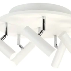 Aneta Lighting kattospotti Artic 5-os. valkoinen/kromi