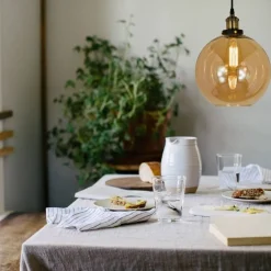 Aneta Lighting kattovalaisin Beatrice antiikki/meripihka