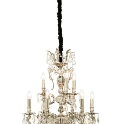 Aneta Lighting kristallikruunu Allington 9-os. antiikkihopea