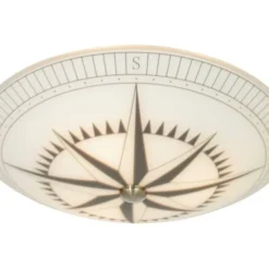 Aneta Lighting plafondi Kompass 42 cm valkoinen/musta