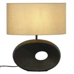 Aneta Lighting pöytävalaisin Ellipse musta/beige