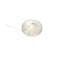 Aneta Lighting pöytävalaisin Globus 13 cm valkotäplikäs