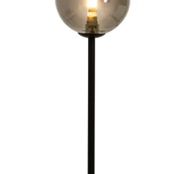 Aneta Lighting pöytävalaisin Molekyl 43 cm musta/savulasi