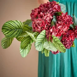 Bloomingville koristeoksa Hydrangea punainen