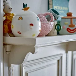 Bloomingville Mini purkki Agnes kannella valkoinen
