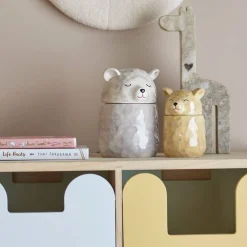Bloomingville Mini rasia Puk kannella harmaa