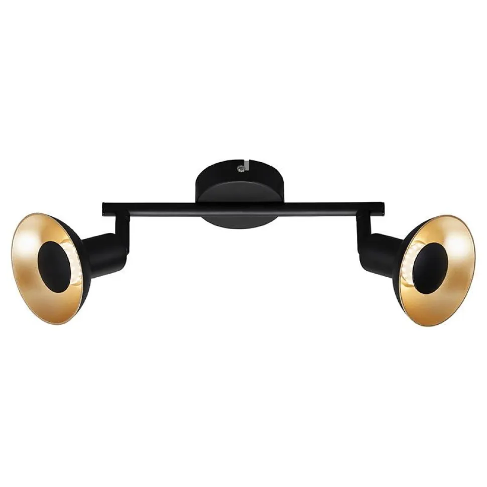Briloner Kukui kohdevalaisin musta/kulta 25 cm