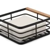 Create Home lautasliinateline metalli/puu musta