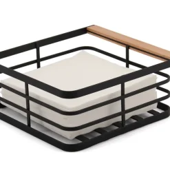 Create Home lautasliinateline metalli/puu musta