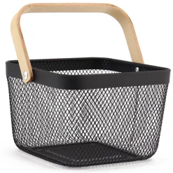Create Home metallikori puukahvalla 24,5 cm musta