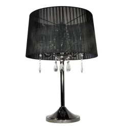 Design by Grönlund Crystal pöytävalaisin musta/mustakromi