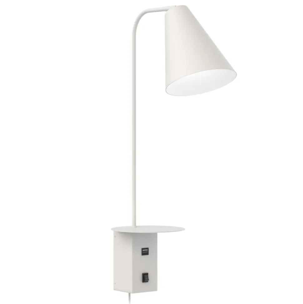 Design by Grönlund Vigo USB seinävalaisin valkoinen