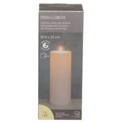 Finnlumor LED pöytäkynttilä 3D liekki 10x25 cm