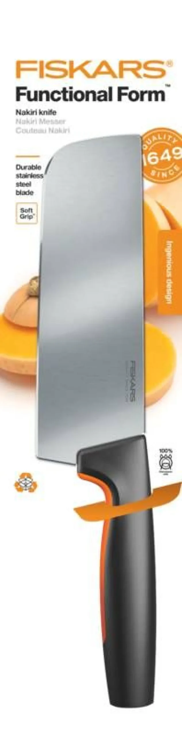Fiskars Functional Form Nakiri veitsi 16 cm
