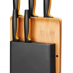 Fiskars Functional Form veitsitukki bambu (sis. 5 veistä)
