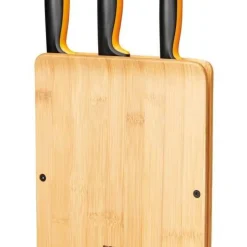 Fiskars Functional Form veitsitukki bambu (sis. 3 veistä)