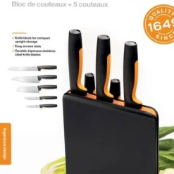 Fiskars Functional Form veitsitukki muovi (sis. 5 veistä)
