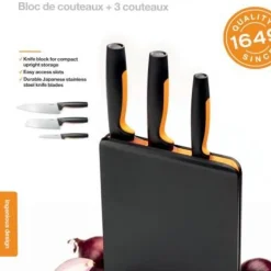 Fiskars Functional Form veitsitukki muovi (sis. 3 veistä)