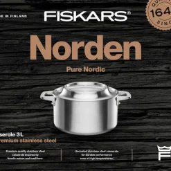 Fiskars Norden kattila 3 L pinnoittamaton
