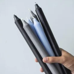 IB Laursen kruunukynttilä 29 cm rustiikki harmaa