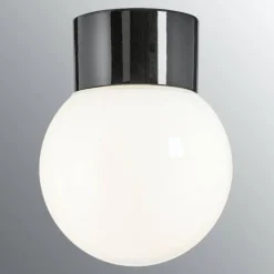 Ifö Electric Classic Glob Ø150mm, musta, suora posliinikanta