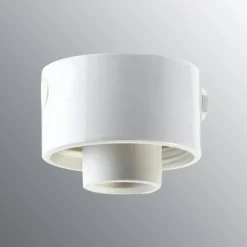 Ifö Electric posliinikanta suora, valkoinen, kierre 84,5 mm