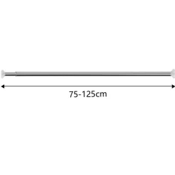 Ihanin suihkuverhotanko 75-125 cm hopea