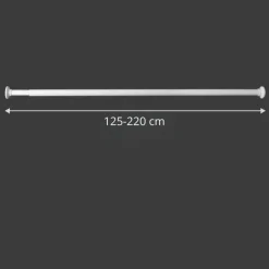 Ihanin suihkuverhotanko 125-220 cm valkoinen