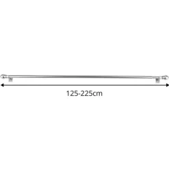 Ihanin verhotanko Cafe 125-220 cm hopea