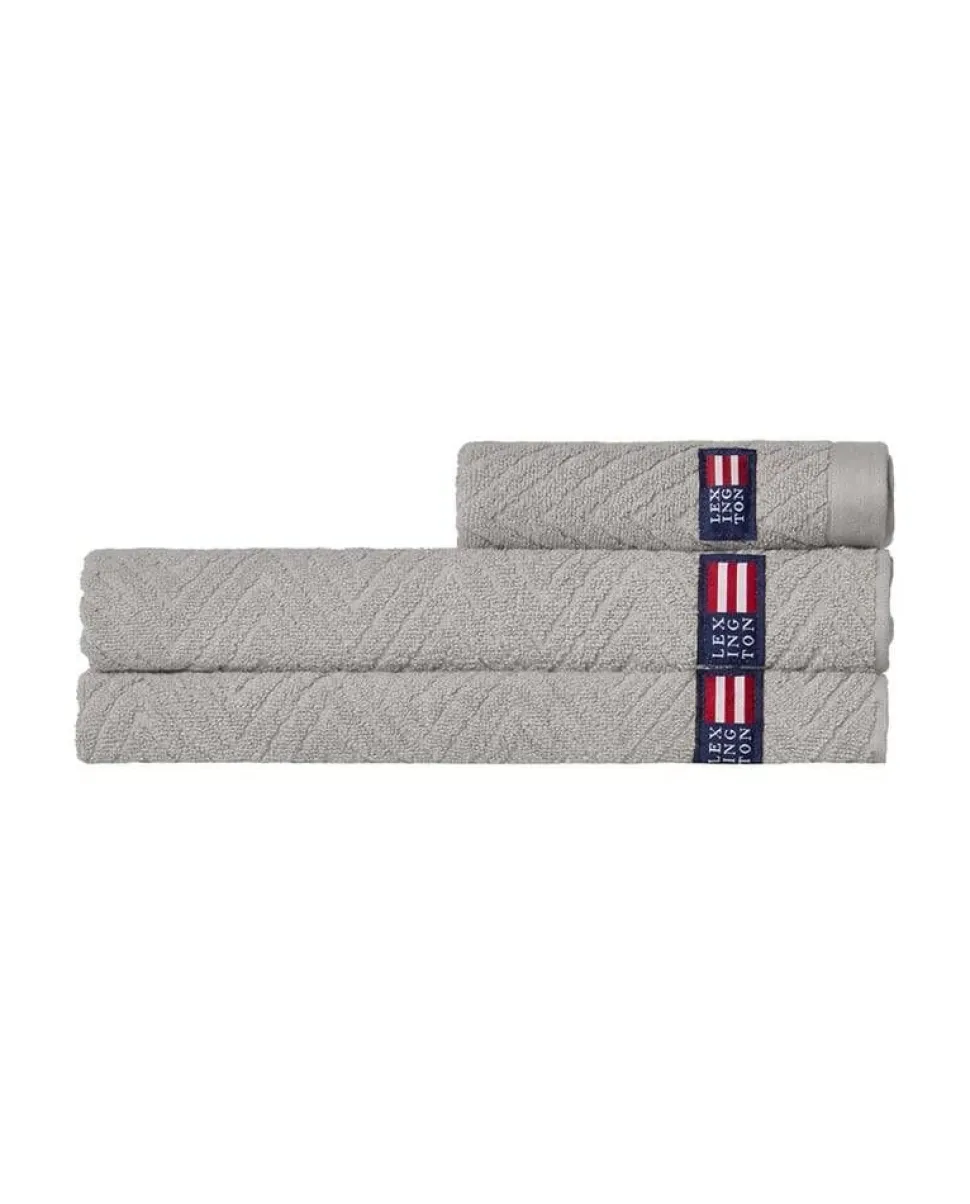 Lexington pyyhe 100x150 cmherringbone harmaa