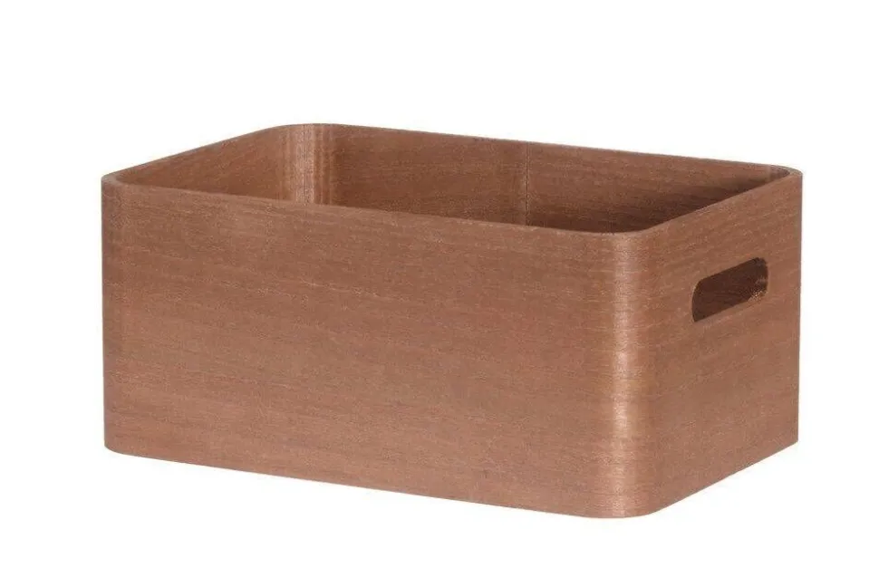 4Living puulaatikko kannella 30x21x13 cm ruskea