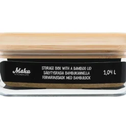 Maku säilytysrasia 1,04 L lasi/bambu