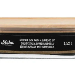 Maku säilytysrasia 1,52 L lasi/bambu