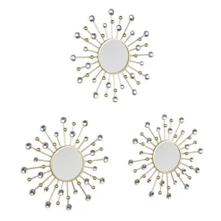 Mirrors and More peilisetti Melanie 3 x Ø25,5 cm kulta