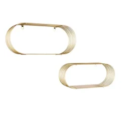 Mirrors and More seinähyllysetti Joyce 2-pack kulta