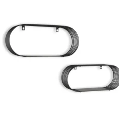 Mirrors and More seinähyllysetti Joyce 2-pack musta