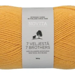 Novita 7 Veljestä lanka 100 g 268 auringonkukka