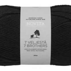Novita 7 Veljestä lanka 100 g 099 noki