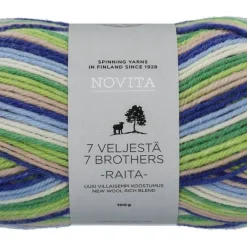 Novita 7 Veljestä Raita lanka 100 g suomikaari 975