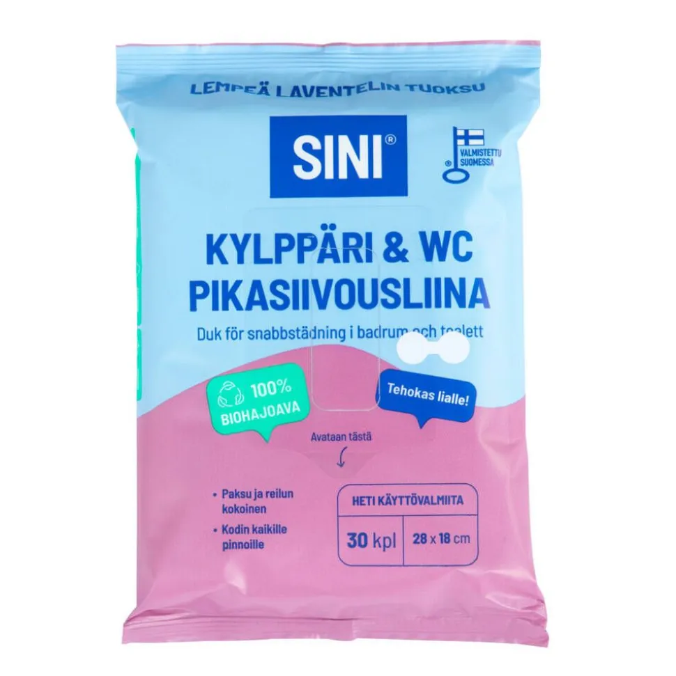 Sini pikasiivousliina kylppäri & WC 28x18 cm 30 kpl laventel
