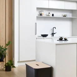 Smartstore Collect lajitteluastiasetti vanerikannella 76 L musta