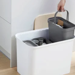 Smartstore Collect lajitteluastiasetti vanerikannella 76 L valkoinen