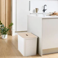 Smartstore Collect lajitteluastia vanerikannella 76 L  valkoinen