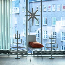 Star Trading 9-haarainen kynttelikkö Tall valkoinen