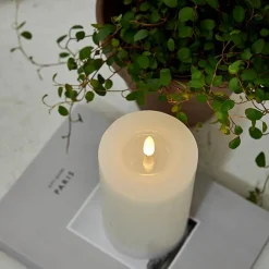 Star Trading LED-kynttilä Flamme Flow 15 cm valkoinen