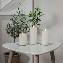 Star Trading LED-kynttilä Flamme Flow 15 cm valkoinen