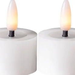 Star Trading LED-kynttilä Flamme Flow 4 cm valkoinen 2 kpl