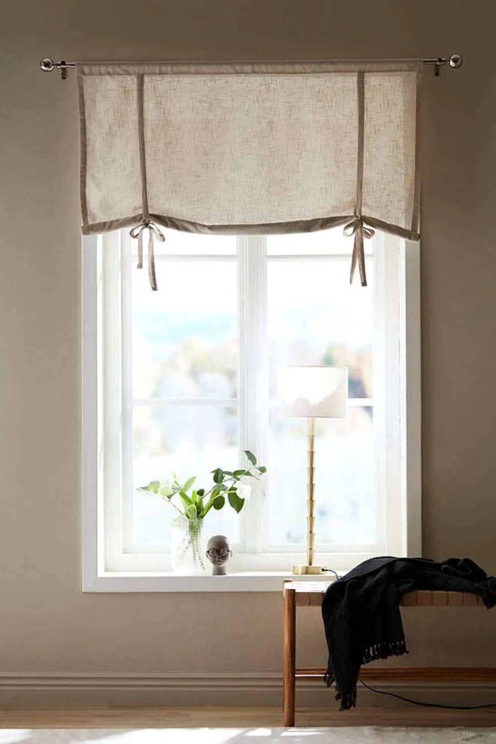 Svanefors laskosverho Otila 160x90 cm beige