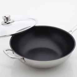 SwissDiamond Wok + kansi Prestige 32 cm
