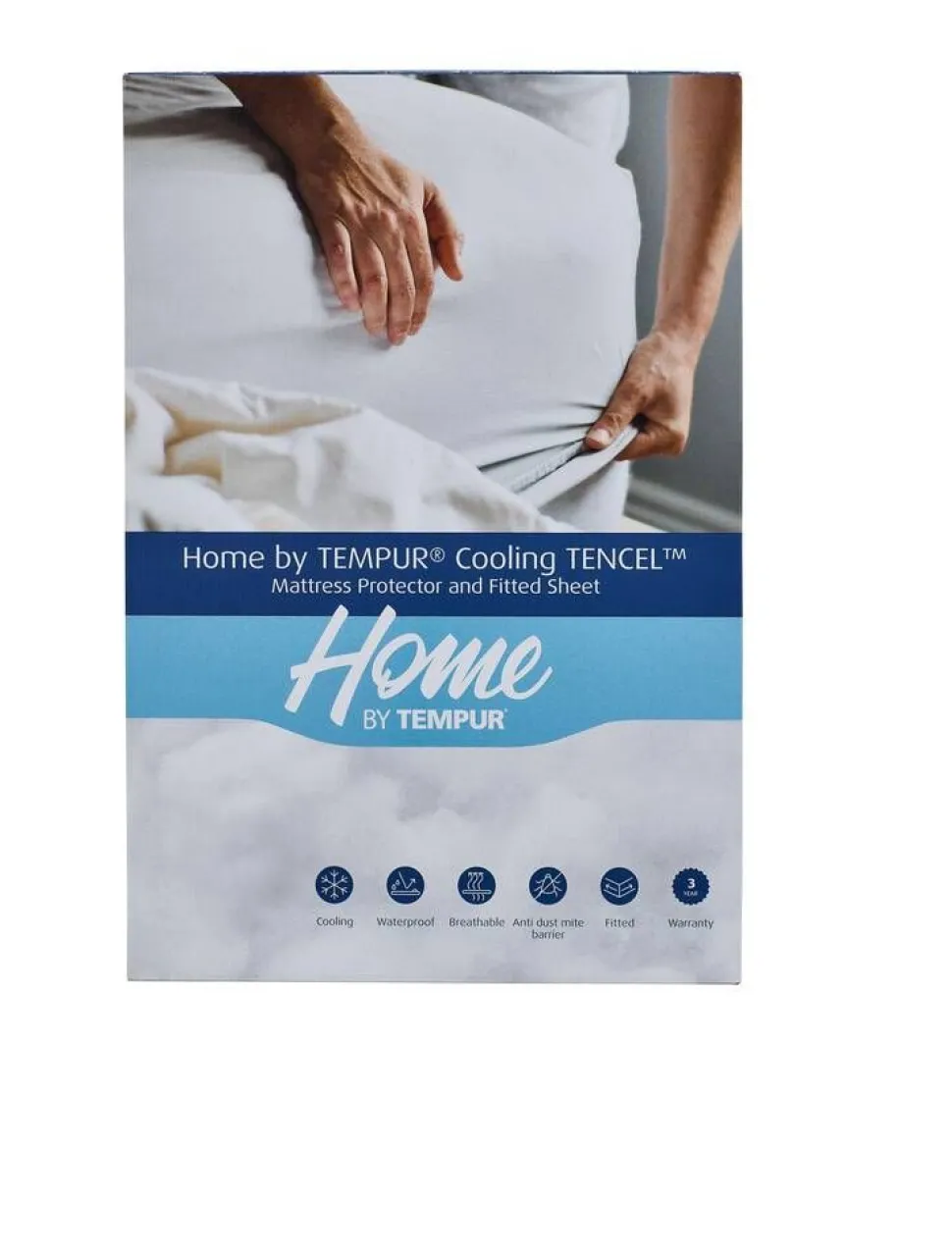TEMPUR 90x200x25 cm muotoonommeltu suojalakana Cooling TENCE